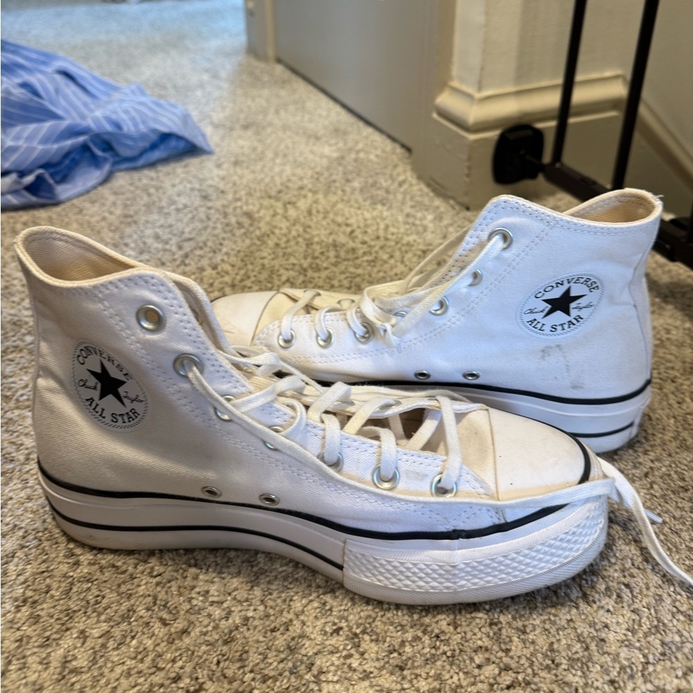 Converse All Star White Canvas High-Tops